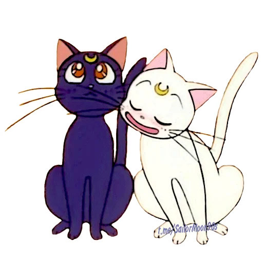 Эмодзи 😻Luna & Artemis😸