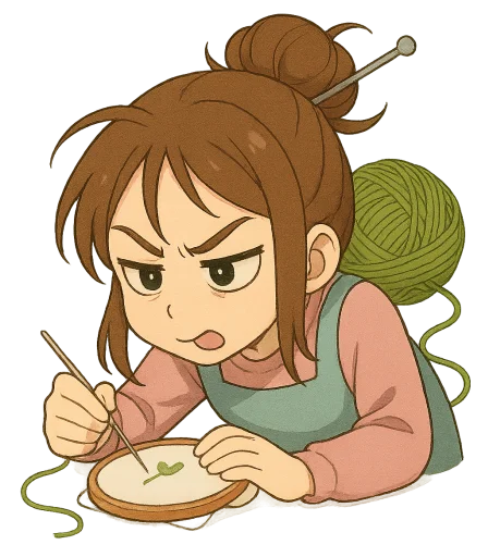 Эмодзи Любаша рукодельница