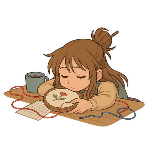 Эмодзи Любаша рукодельница