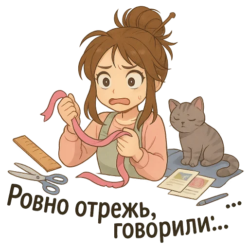 Эмодзи Любаша рукодельница