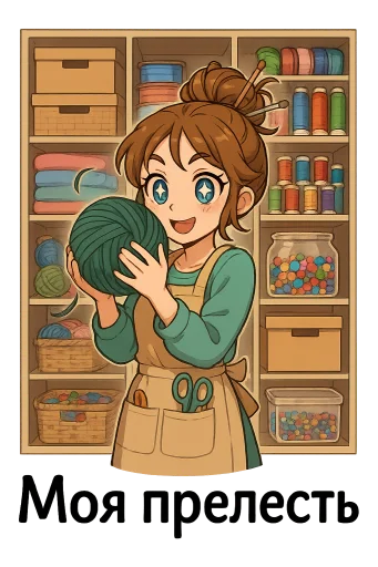 Эмодзи Любаша рукодельница