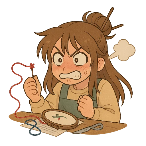 Эмодзи Любаша рукодельница