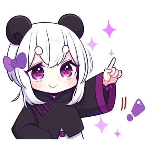 Эмодзи Panda Girl