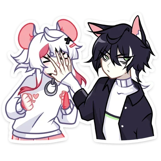 Эмодзи Мауси в кофте без надписей