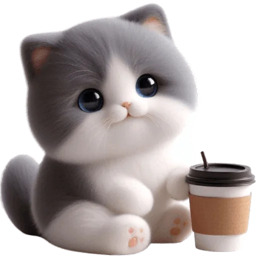 Эмодзи Котик Грей