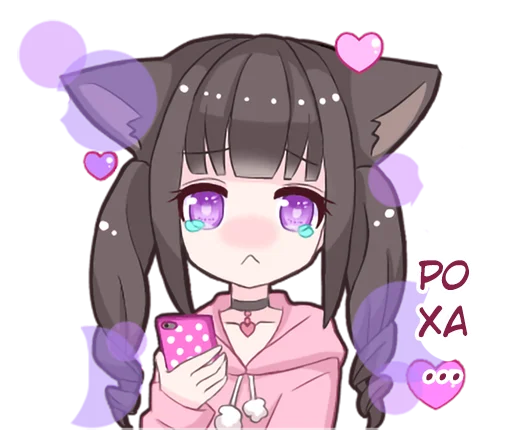 Эмодзи Menhera cat