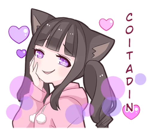 Эмодзи Menhera cat