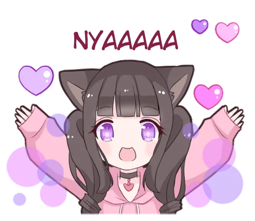 Эмодзи Menhera cat