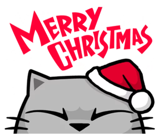 Эмодзи Meow ! Merry Christmas & Happy New Year