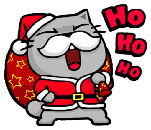 Эмодзи Meow ! Merry Christmas & Happy New Year