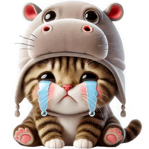 Эмодзи Котик бегемотик