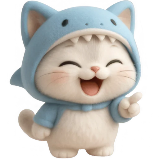 Эмодзи Пушистый Акуленок