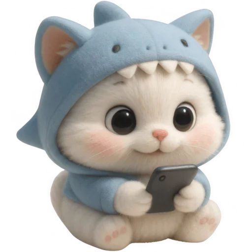 Эмодзи Пушистый Акуленок