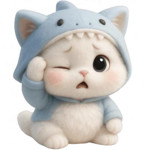 Эмодзи Пушистый Акуленок