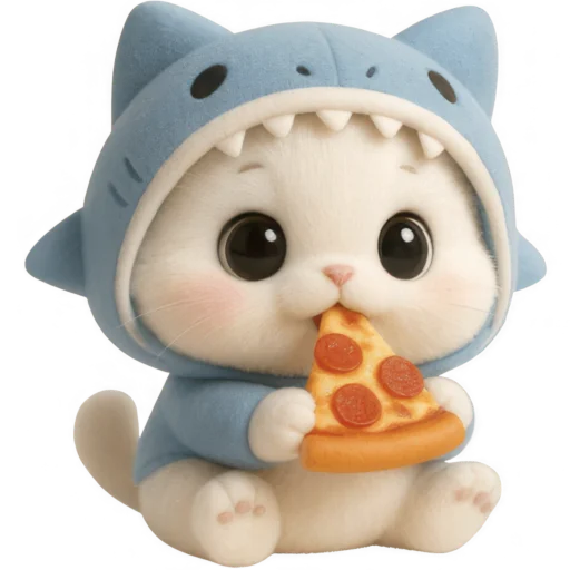 Эмодзи Пушистый Акуленок