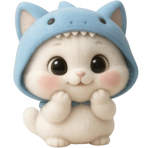 Эмодзи Пушистый Акуленок