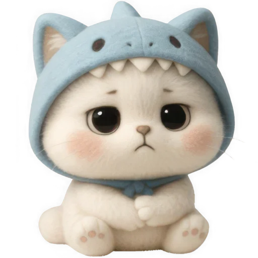 Эмодзи Пушистый Акуленок