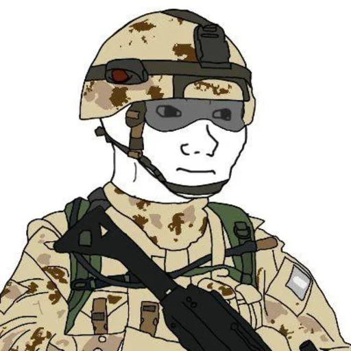 Эмодзи Military wojak