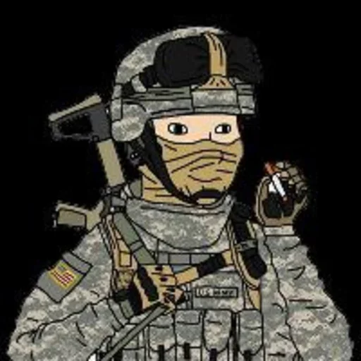 Эмодзи Military wojak