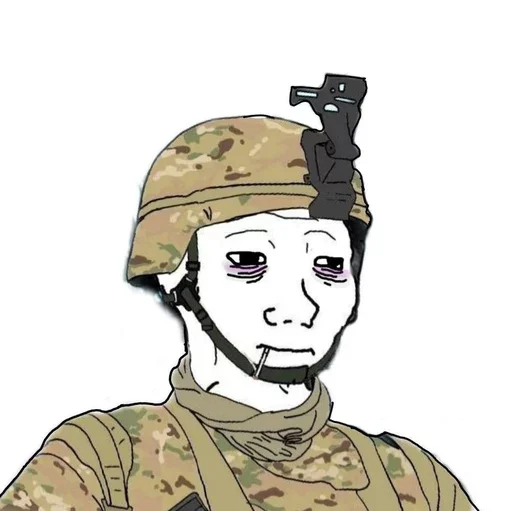 Эмодзи Military wojak