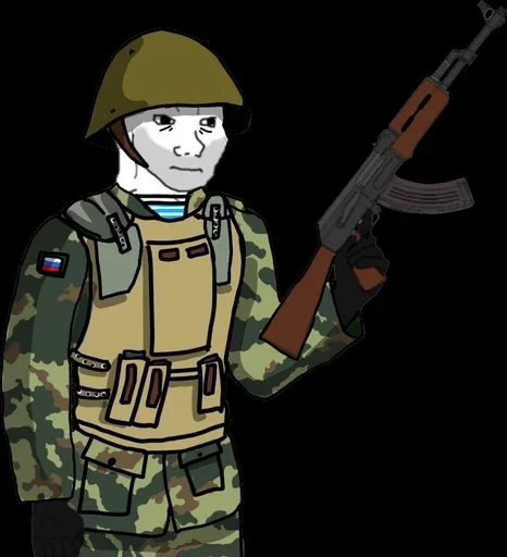 Эмодзи Military wojak