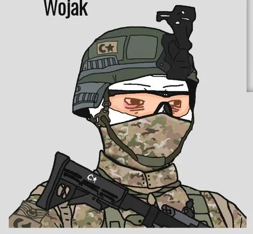 Эмодзи Military wojak