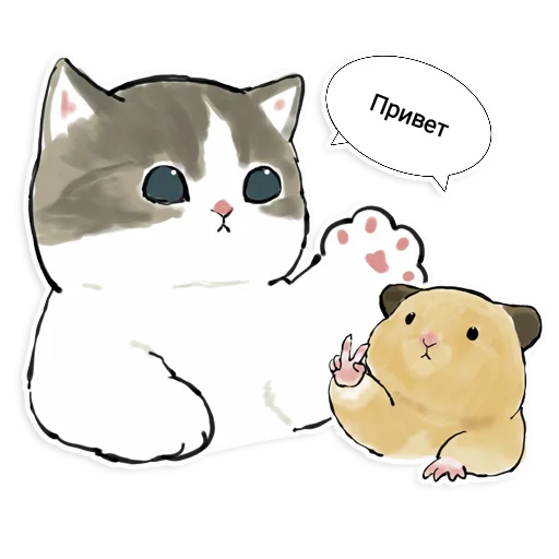 Эмодзи Коты Mofu Sand