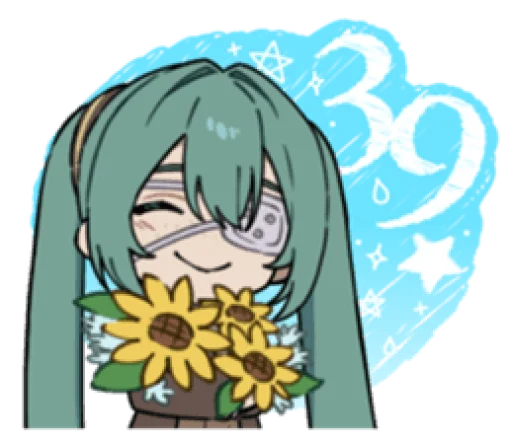 Эмодзи Monitoring Miku