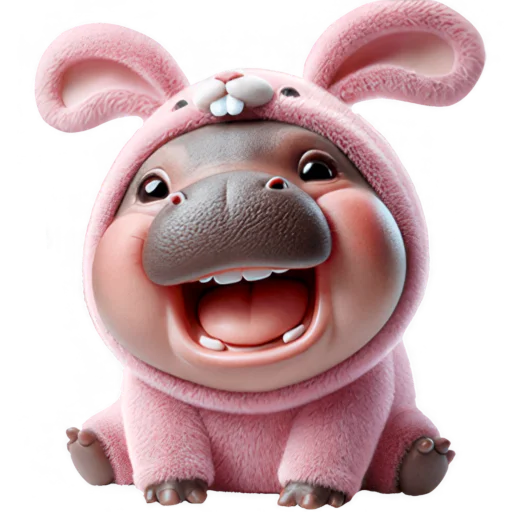 Эмодзи Бегемотик кролик