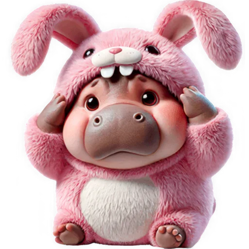 Эмодзи Бегемотик кролик