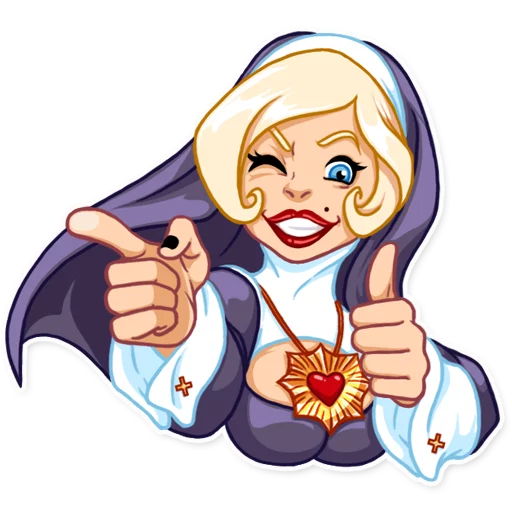 Эмодзи Naughty Nun