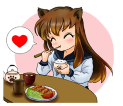 Эмодзи Neko Mimi-chan