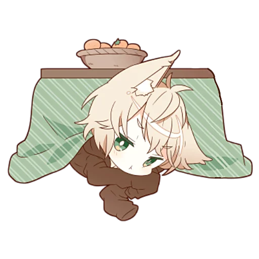 Эмодзи Некомими–кун