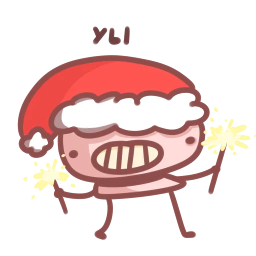 Эмодзи новогодний пенни