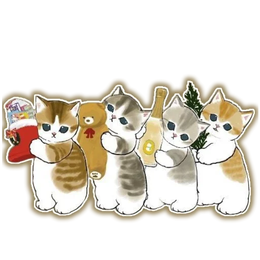 Эмодзи Новый Год и Котики