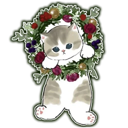 Эмодзи Новый Год и Котики