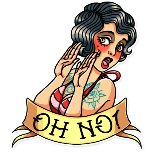 Эмодзи Tattoo Girl