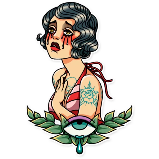 Эмодзи Tattoo Girl