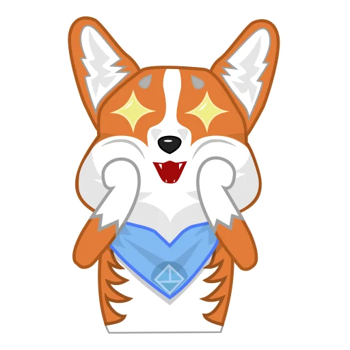 Эмодзи Love, Tennis & Corgi