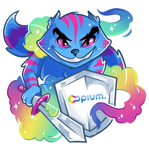 Эмодзи Opium Cheshire cat