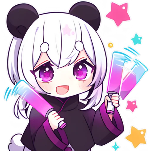 Эмодзи Панда тян 2