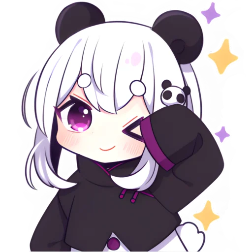 Эмодзи Девочка панда