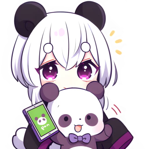 Эмодзи Девочка панда