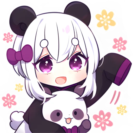 Эмодзи Девочка панда