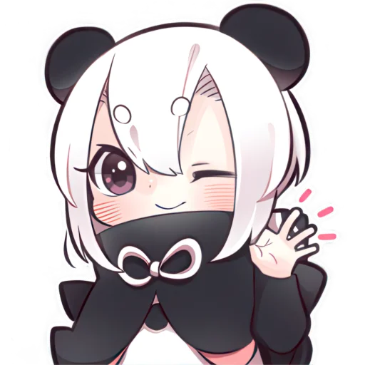 Эмодзи Девочка панда