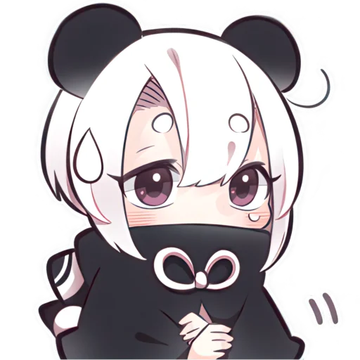 Эмодзи Девочка панда