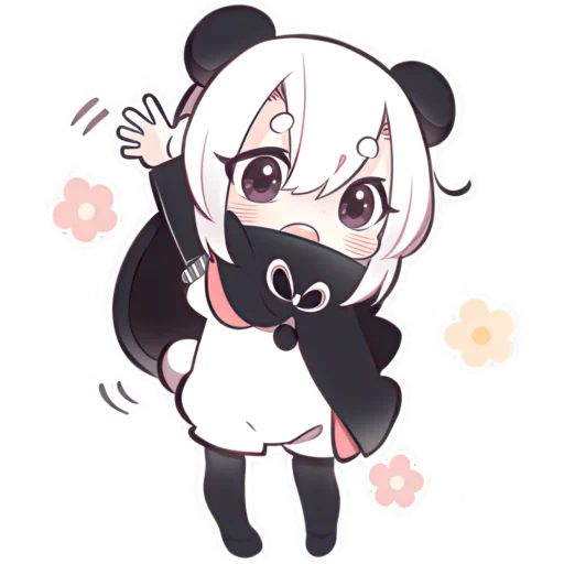 Эмодзи Девочка панда