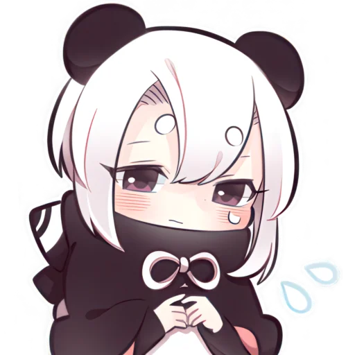 Эмодзи Девочка панда