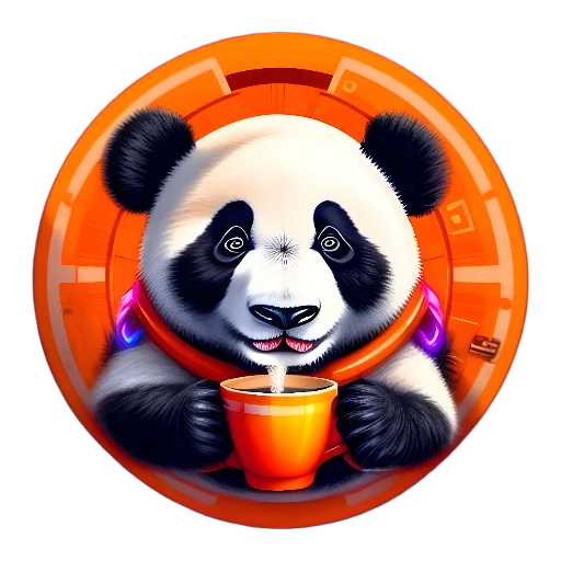 Эмодзи Панды в кружках