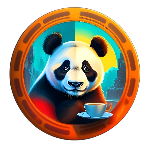 Эмодзи Панды в кружках